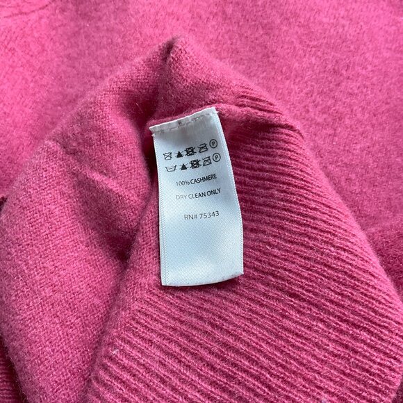 Max Studio Sweater Cashmere Turtleneck Dusty Pink Front Pouch (M) - Picture 5 of 7